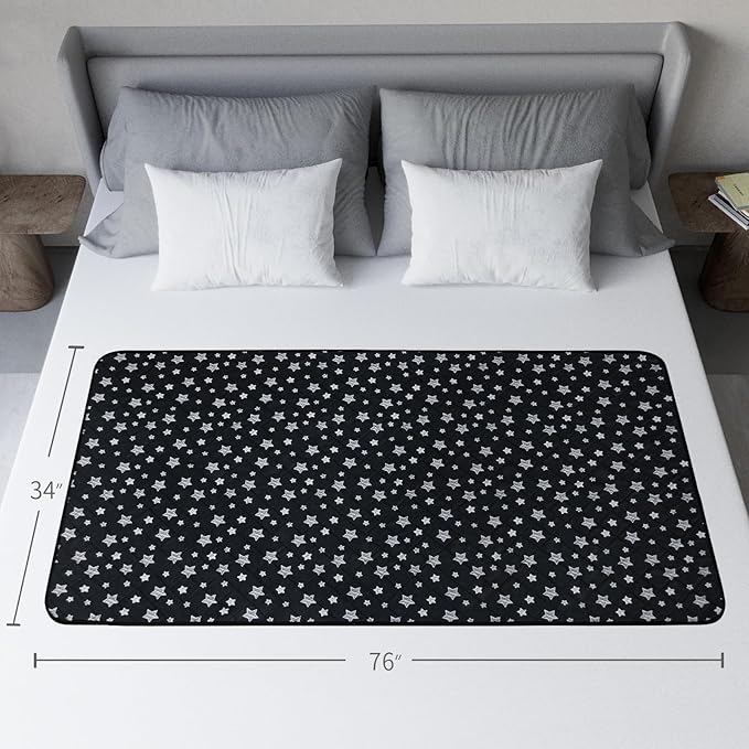 Waterproof Bed Pads Washable, Absorbent Chuck Pads for Incontinence, Waterproof Mattress Protector for Seniors, Bedwetting Kids, Hospitals, Pets, 34"x76" 2 Pack