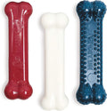 Nylabone Original Bone Power Chew Toy Value Pack for Dogs, Durable Dog Toys for Aggressive Chewers, Long Lasting Chicken, Bacon, and Peanut Butter Flavor, Small Dogs - Up to 25 Ibs, 3 Pack