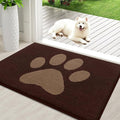 Buganda Dog Door Mat for Muddy Paws, Absorbent Dirt Trapper Non Slip Indoor Doormats, Washable Low-Profile Mat for Mud Dogs, Entryway Carpet for Inside Floor (36x24 Inches, Brown)