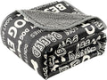 Waterproof Dog Blankets Pet Blanket 60"x80", Soft Fluffy Sofa Car Bed Protector, Reversible Sherpa Fleece Dog Blanket for Large Dogs (Letters)