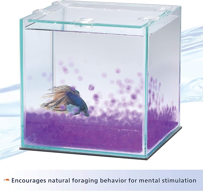 Aqueon Pure Betta Beads, Purple (Pack of 2)
