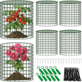 Convivium Plant Protectors from Animals 6 Packs, 13 x 12 in Metal Chicken Wire Cloche Plant Cages for Outdoor Plants, Garden Fencing Animal Barrier with Detachable Dome Lid, Stakes & Zip Ties