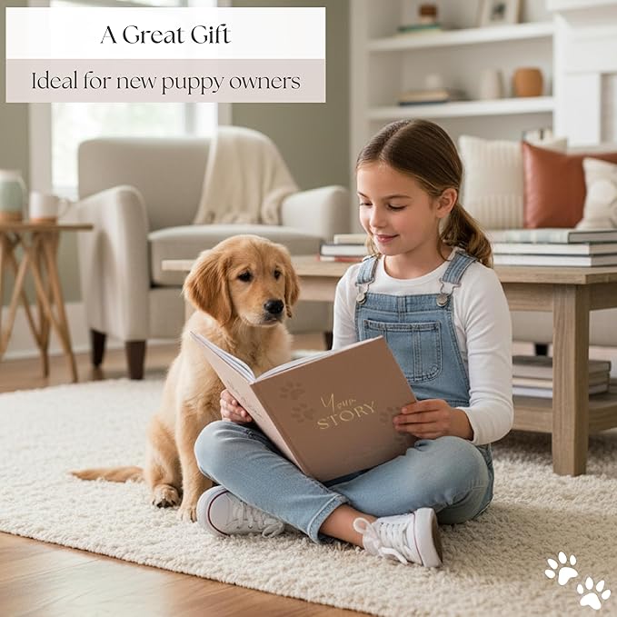 New Puppy Gift – Dog Memory Book & Keepsake Photo Album | Gift for New Puppy Owners, Dog Lovers & Pet Parents | Puppy Scrapbook & Dog Mom Memory Journal