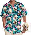 DILYPOD Custom Hawaiian Shirt with Face, Personalized Button Down Hawaiian Shirts for Men, Women, Photo Hawaiians Shirt