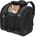Pecute Cat Backpack with Widened Interior Space, Upgraded Dog Backpack Carrier with Various Ways to Carry, Pet Backpack with Breathable Mesh, Pet Travel Carrier with Soft Padded,Dark Grey