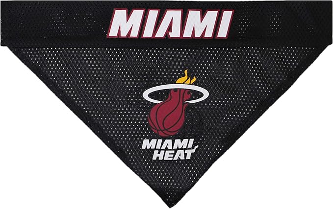 Pets First NBA Dog Bandana - Miami Heat Reversible Pet Bandana. 2 Sided Home & Away Sports Bandana with a PREMIUM Embroidery TEAM Logo, Large/X-Large