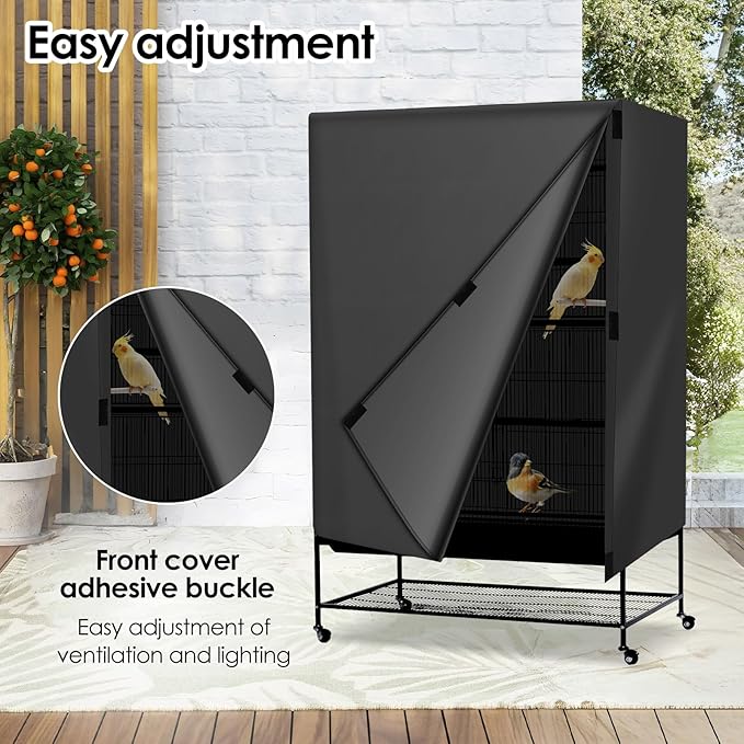Bird Cage Cover - 210D Bird Cage Covers for Night Heavy Duty & Waterproof, Fade-Resistant Pet Cover Accessory for Parakeet, Parrot, Cockatiel and More Finches (XL)