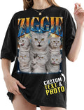 Custom Bootleg Rap Shirt with Photo Text, Vintage Custom Picture Shirt for Girlfriend, Boyfriend, Dad, Mom, Pet Lover Friend