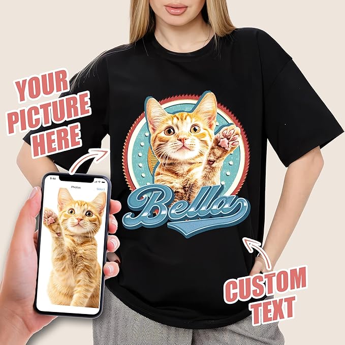 JIX & JOKY Custom Your Own Bootleg Rap Shirts with Dog Faces Custom Pet Shirt for Men Graphic Tshirt Gift Idea for Pet Lovers
