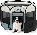 Dog Playpen, Portable Puppy Pet Crate Indoors for Small/Medium/Large Dogs Cats Rabbits, Foldable Dog Cage Enclosure for Outdoor, Pop Up Dogs Tent Kennel with Carrying Case, Grey