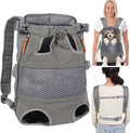 Dog Carrier Backpack - Legs Out Front - Facing Pet Carrier Backpack for Small Medium Large Dogs, Airline Approved Handsa - Canvas Mesh Free Cat Travel Bag