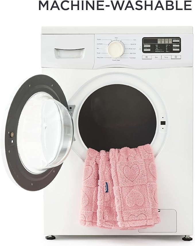 Bedsure Dog Blanket for Small Dogs Washable - Fluffy Fuzzy Puppy Cat Blanket with Premium 300GSM Coral Fleece Soft for Pet Kitten Doggy, Pink, 25x35IN