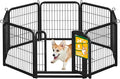 Yaheetech Dog Playpen Outdoor, 24 inch 8 Panels Dog Pen Indoor Heavy Duty Puppy Exercise Pen Metal Pet Fence for RV Camping/Yard/Garden