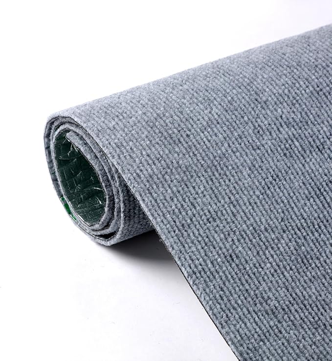 SHENGOCASE 157.5"x15.8" Trimmable Self-Adhesive Carpet Mat Pad Replacement for Cat Tree Shelf Shelves, Cat Wall Furniture Steps, Carpet Scratching Post Scratcher Couch Protector (Light Grey)