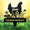 Personalized Metal Chicken Memorial Stake – Custom Farm Pet Grave Marker Tombstone, Outdoor Garden Decor, Chicken Remembrance Plaque, Graveside or Yard Sympathy Sign, Pet Loss Gifts