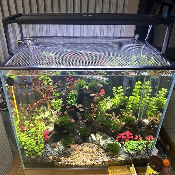 Magnetic Aquarium lid Fish Tank Hood top Cover Anti-Jumping net Cover mesh to Protect Fishs Jumping Out of Fishes Tank Hoods