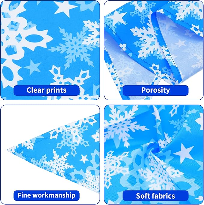 30 Pack Winter Dog Bandanas Bulk for Large Dogs Breed Stitch 33 Inch XL Dog Bandanas Scarves Grooming L