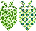 St. Patrick's Day Dog Bandana, 2 Pack Adjustable Holiday Party Pets Saint Patrick Day Bandana Triangle Bibs Lucky Dog Cat Scarf Set
