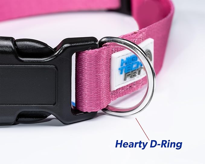 MS-5 Automatic Pet Door Collar, Genuine High Tech Pet Brand Dog Collar for Power Pet Doors - Deluxe Strap (Pink, Medium) - DC-PNK-MS5-M