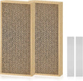 HappyFreeSX Splicing Cat Scratch Pad: Cat Scratchers for Indoor Cats and Kitten, 2 Pack Cat Scratching Pad, Cat Scratcher Cardboard, Cat Scratching Pad, Premium Scratch from Cats, Double-Sided Design