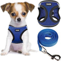 YIMEIS Dog Harness and Leash Set, No Pull Soft Mesh Pet Harness, Reflective Adjustable Puppy Vest for Small Medium Large Dogs, Cats (Royal Blue & Black, Small (Pack of 1)