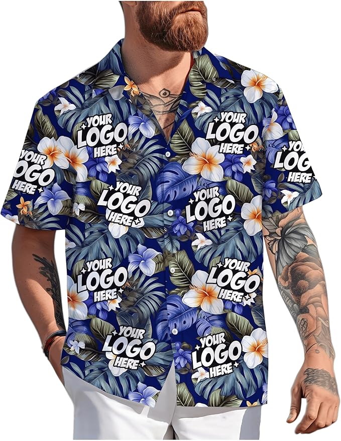 Custom Hawaiian Shirt with Face Photo Picture for Men Women Kids Youth Adult, Tropical Personalized Hawaiian Shirts Gift