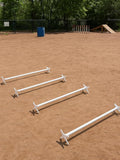 Dog Agility Cavaletti, Dog Agility Equipment Dog Hurdle Jump Set of 4 Adjustable Dog Jumps for Backyard Agility Training and Conditioning Rehabilitation