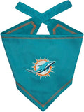 Pets First NFL Miami Dolphins TIE Bandana, Small/Medium. Dog Bandana Scarf Bib for Pet Cat Dog. The Ultimate Game-Day, Party Bandana