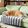 Large Dog Couch Bed, Fluffy Washable Couch Protector for Dogs with Removable Cover, Non-Slip Dog Sofa Bed, 45x37 Inch, Grey