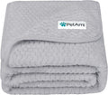 PetAmi Waterproof Dog Blanket, Leakproof XL Pet Blanket for Large Dogs, Furniture Sofa Couch Cover Protector, Fleece Cat Throw Bed Crate Kennel, Reversible Washable Soft Plush, Twin 60x80 Light Gray