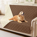 hyha Waterproof Dog Bed Blanket, Soft Pet Blankets, Waterproof Couch Cover for Dogs, Reversible Sofa Covers Washable for Furniture (52x82 Inch, Brown/Beige)