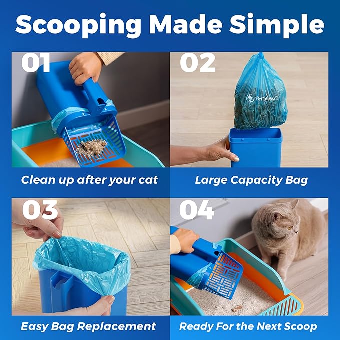 PetLovers Cat Litter Scoop – Durable Litter Scooper with Deep Shovel, Easy Clean Design for Fast Waste Removal, Ideal for Daily Cat Litter Box Cleaning