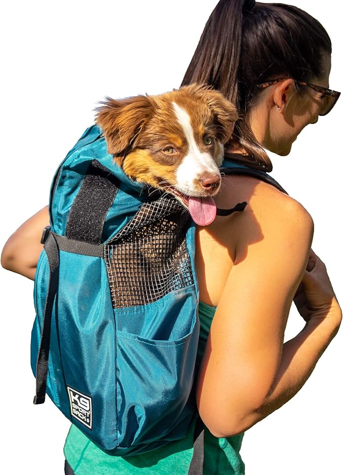 K9 Sport Sack Trainer - Large, Harbor Blue - Ideal for Dogs with 20-22” Back Length - Backpack-Style Training Carrier - Meant for Quick, Non-Strenuous Activities