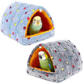 2 Pack Bird Nest House, Hanging Hammock Fluffy Parrots Bird Bed for Cage Bird Plush Nest Toy for Parrot Macaw Budgies Eclectus Parakeet Cockatiels Cockatoo Lovebird