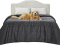 Bedsure Waterproof Bed Cover for Dogs Washable - Waterproof Blanket for Full Bed Couch Sofa Cozy, Lightweight Furniture Protector for Pet Cat Quick Drying, Charcoal, 82x82IN