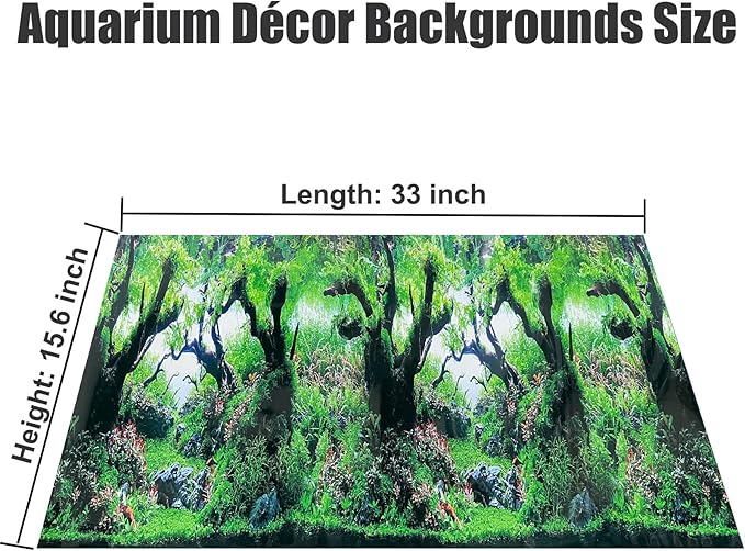Fish Aquarium Background Poster Beach Fish Backdrop for Aquarium 10 20 Gallon Tank Wallpaper Fish Tank Background Double Sides Fish Tank Stickers