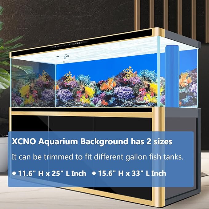 Fish Tank Background Sea Anemone Coral Theme Aquarium Background Poster Fish Backdrop for Aquarium Wallpaper Double-Sided Fish Tank Sticker Paper