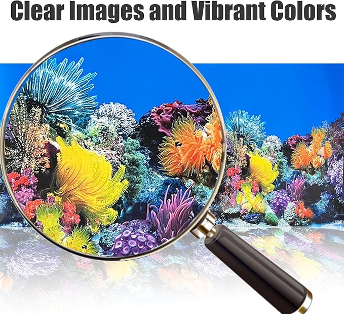 Fish Tank Background Sea Anemone Coral Theme Aquarium Background Poster Fish Backdrop for Aquarium Wallpaper Double-Sided Fish Tank Sticker Paper