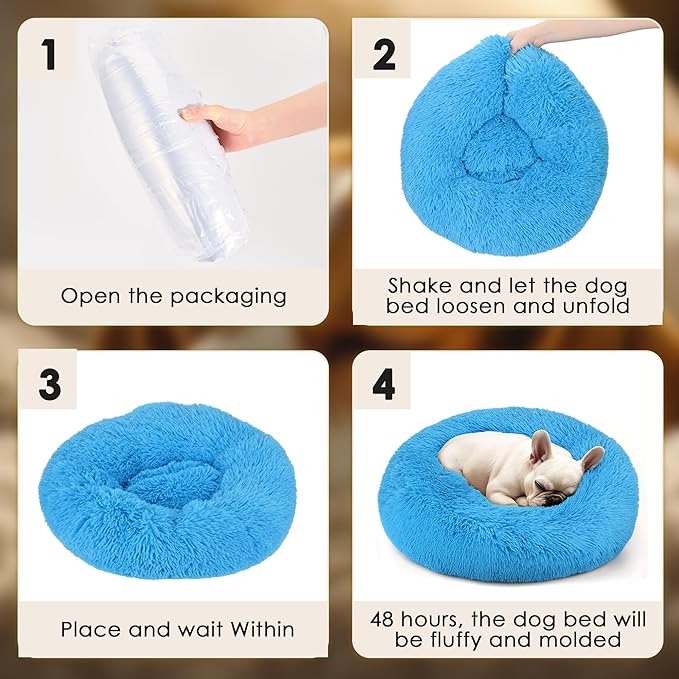 Dog Beds Large Sized Dog and Cats, 32in Pet Beds for Large Pet, Washable Indestructible Extra Large Dog Bed (Light Blue)
