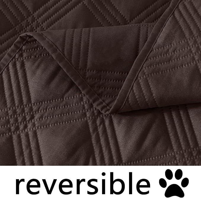 hyha Waterproof Dog Blanket, Reversible Pet Bed Blanket, Soft Sofa Couch Cover for Dogs Washable, Waterproof Pet Couch Covers for Sofa Puppy Cats Furniture Protector(40"x70", Chocolate/Chocolate)