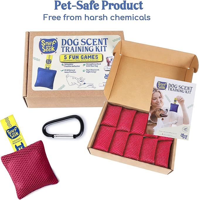 Race&Herd Original Dog Scent Training Kit, Scent Work Training Kit for Dogs - Nosework for Dog Mental Stimulation Agility Training Equipment for Dogs, Brain Games Smell Training Kit for Loss of Smell