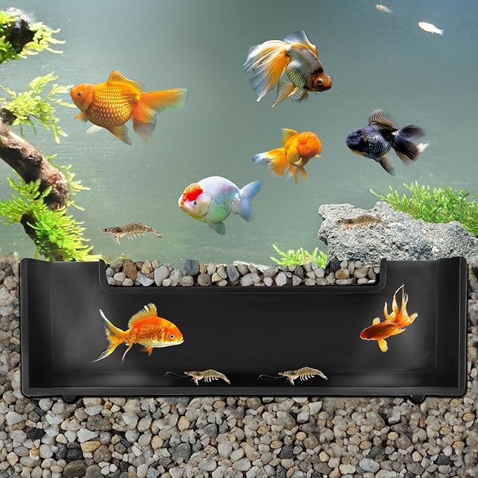 Shrimp Cave Aquarium Tunnel, Aquarium Decor Habitat Decoration, Black Plastic, Modern, Corydora Catfish, Kuhli Loach, Clown Cory Shrimp, Fish, 0.5"D x 2.5"W x 1.5"H