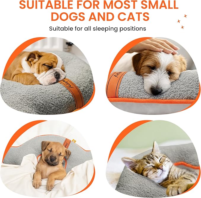 Dog Bed Pillow, Soft Dog Pillows for Dogs, Head & Neck Support for Dogs, Kids, Adults,Washable Dog Calming Pillows for Better Sleep for Medium Pet