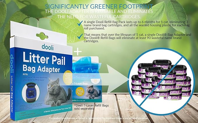 Cat Litter Pail Bag Adapter, Fits Litter Genie, Fits LItter Genie Plus, Fits Litter Genie XL, Fits Litter Genie XXL