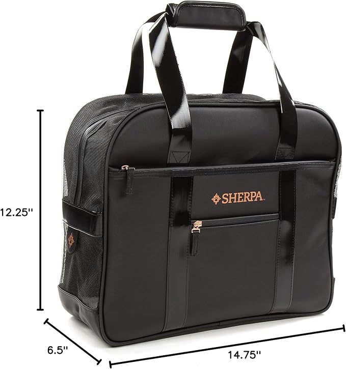 Sherpa Tote Around Town Travel Pet Carrier with Stay Clean Technology - Black, Small