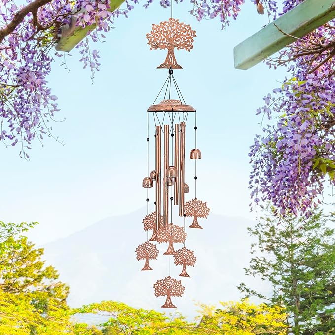 Tree of Life Wind Chimes for Outside,Tree of Life Gifts for Women/Men/Sympathy Gift/Memorial Gifts/Birthday Festival Metal windchimes Outdoors/Indoors,Patio,Garden Decor,Home,Yard
