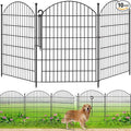 Decorative Garden Fence 40in (H) x 30in (W), 10 Pack No Dig Fence Animal Barrier for Dog with Lock, Arched Flower Bed Edging, Wire Border Panel Fencing for Yard Patio Outdoor Decor
