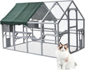 PeakPursuit Extra Large Cat Enclosure,110 Inch Large Catio with Waterproof Roof, Pet Habitat for 57 FT² Space, Outdoor Pet House with 7 Platforms,2 Resting Box and 2 Bridges, for Small Animals Use