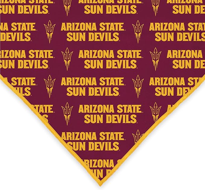 Arizona State Sun Devils Officially Licensed Bandana for Dogs and Cats | Fits Pets Great Gift Idea | Easy-to-Tie (Small, 13")