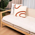 Washable Dog Couch Cover Protector, Non Slip Dog Bed Mat Machine Washable Large Blanket for Dogs, Pet Couches Covers for Sofa (Cream, 27.6 * 82.7 '')